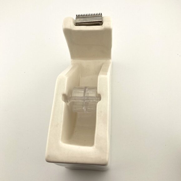 Rae Dunn Ceramic Holiday Tape Dispenser Christmas w Tape - Picture 3 of 5